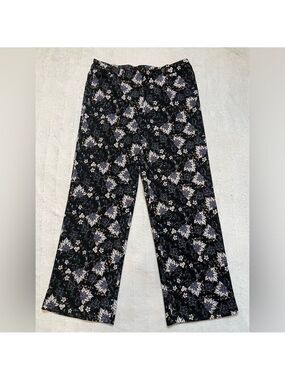 Zoe + Phoebe bohemian dress pants Stretchy Floral pattern. Size L